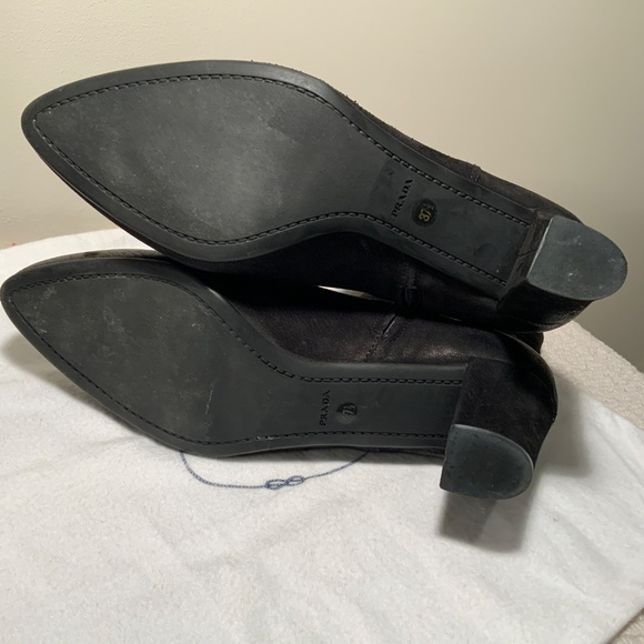 Prada Distressed Leather Ankle Boot - Picture 5 of 5